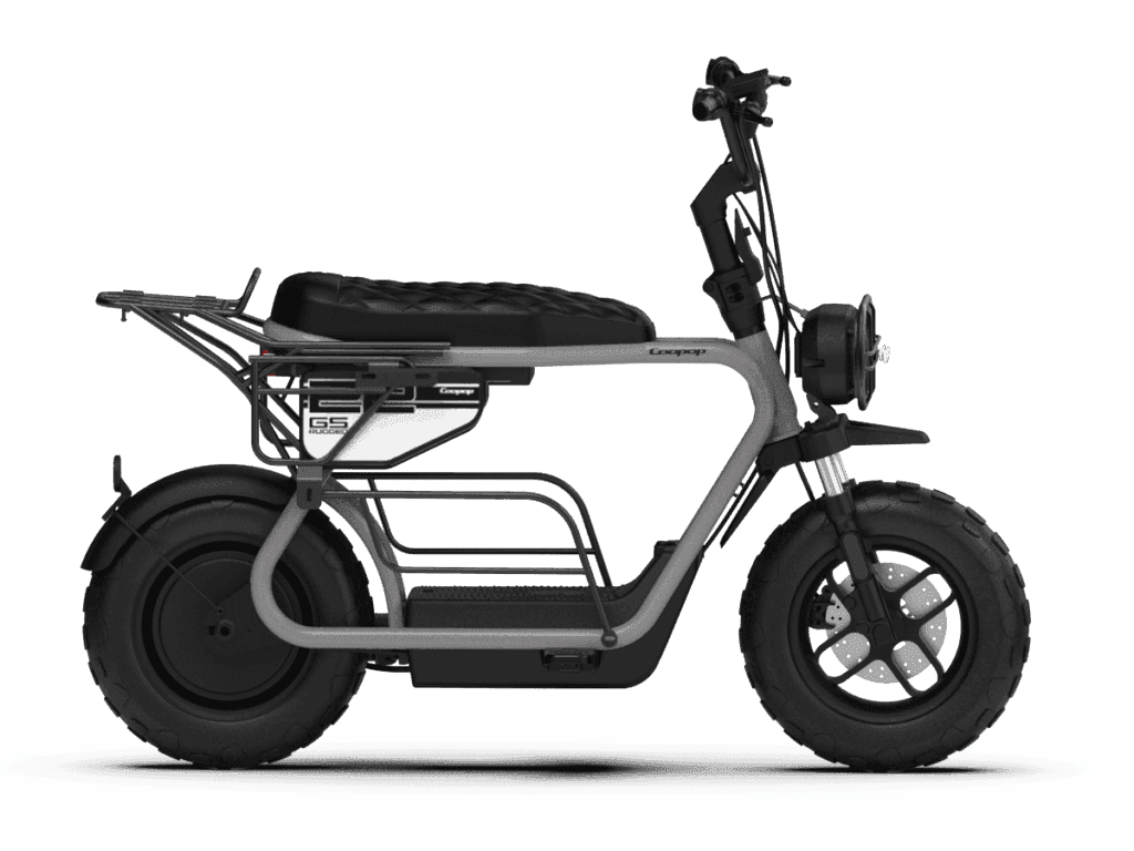 Coopop Rugged GS Grau mit Gepäckträger